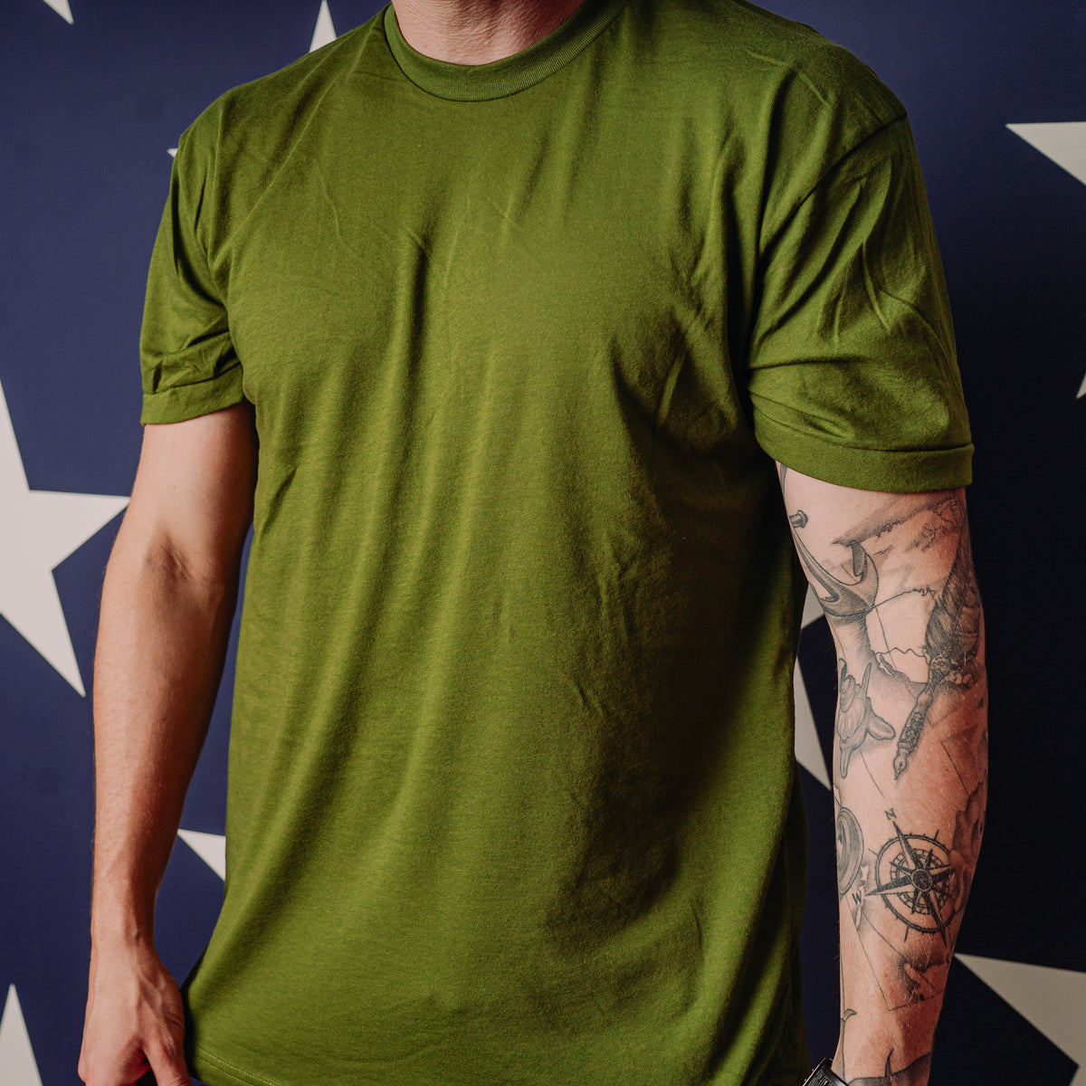 Men&#39;s Blank Tee - O.D. Green