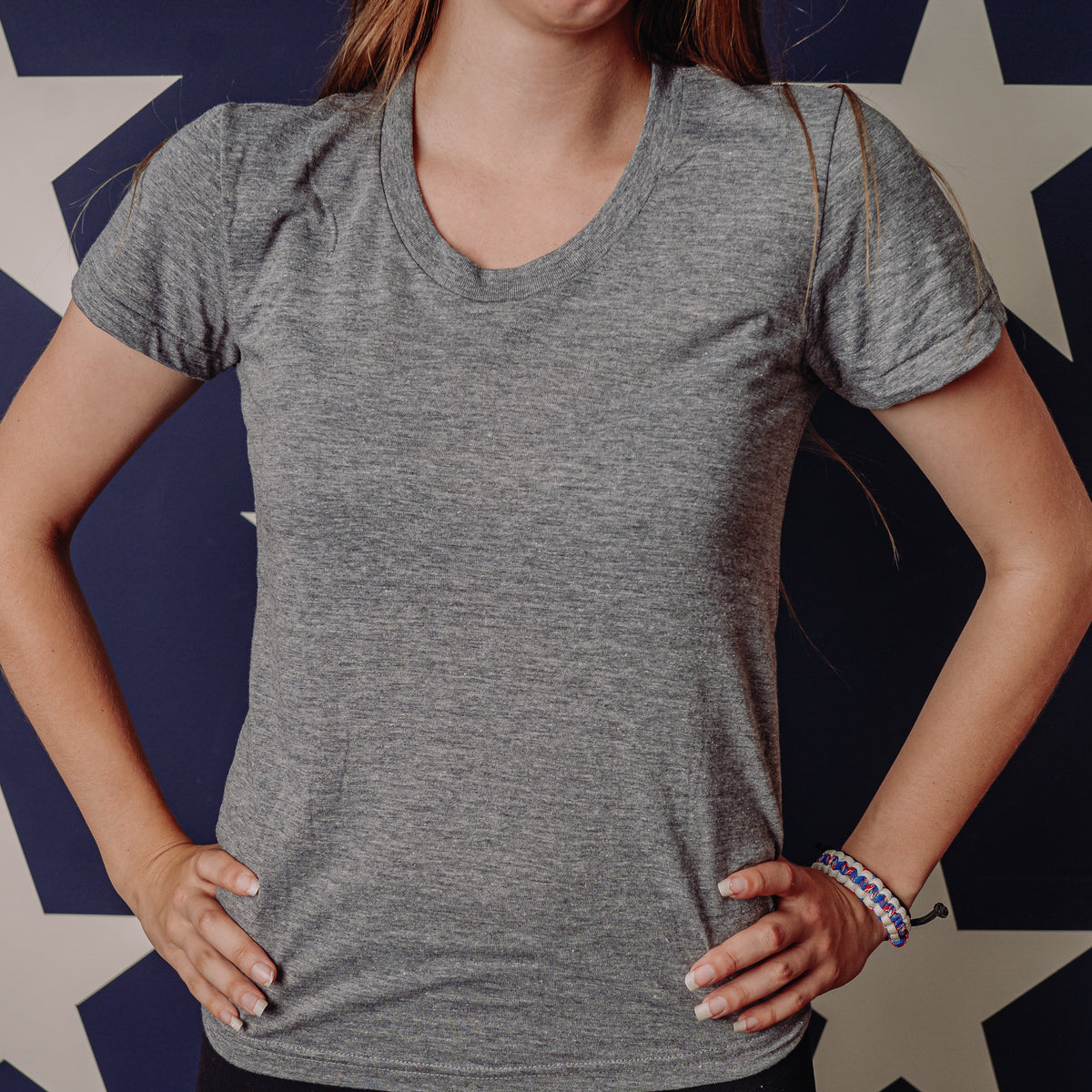 Women&#39;s Blank Tee - Tri-Grey