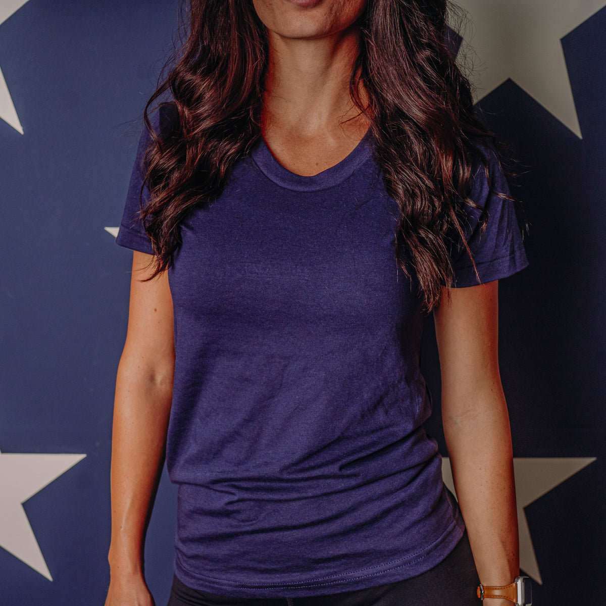 Women&#39;s Blank Tee - Navy