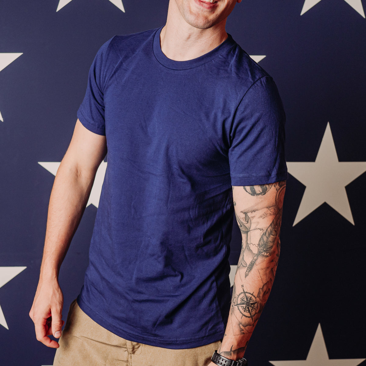 Men&#39;s Blank Tee - Navy