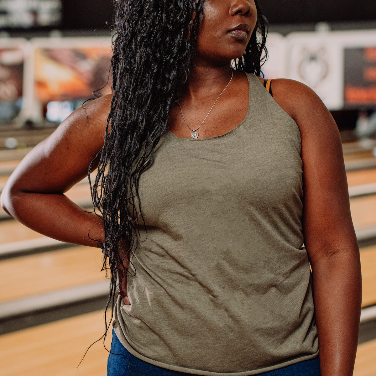 Women's Blank Tank - O.D. Green