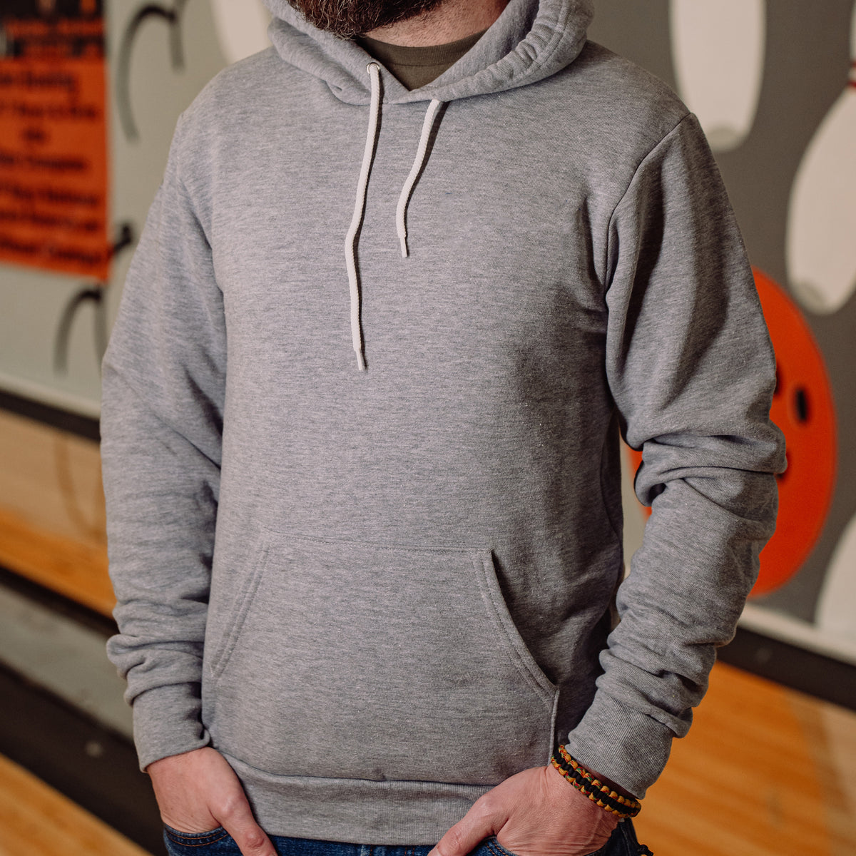 Blank Athletic Grey Pullover Hoodie