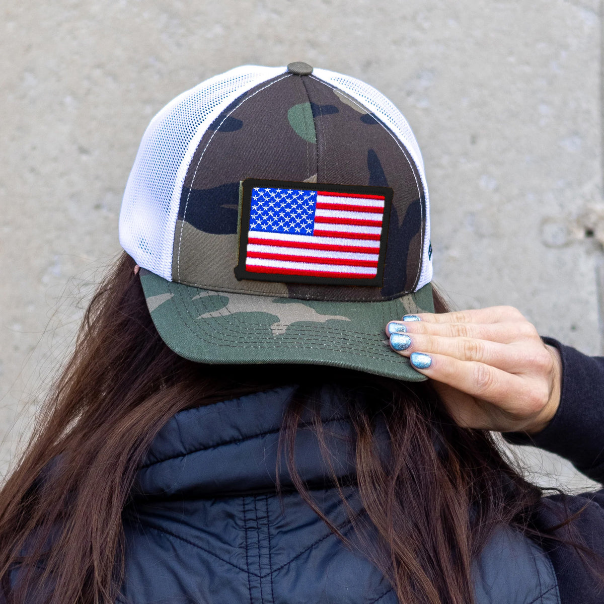 Woodland Camo Patch Hat