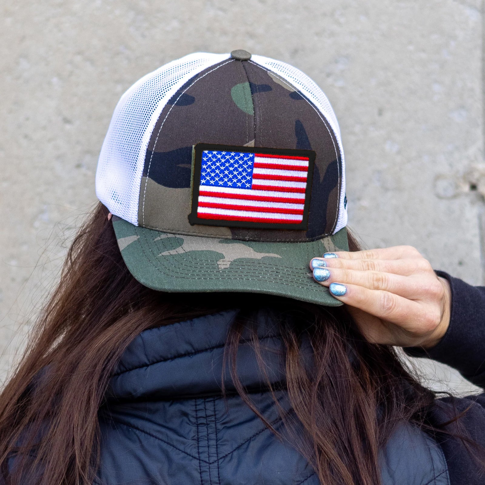 Woodland Camo Patch Hat