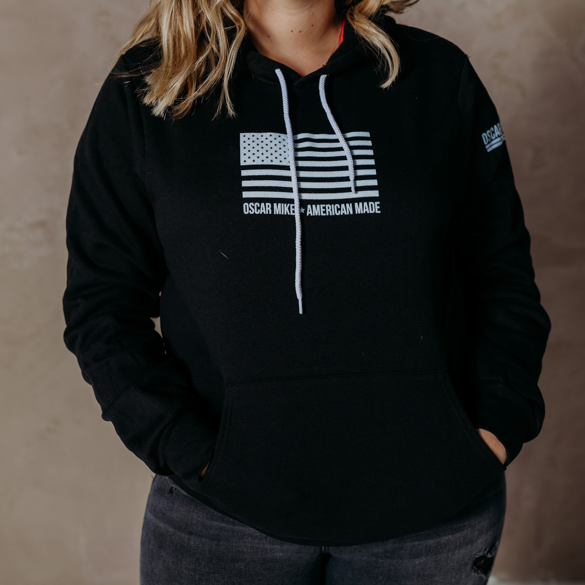 American Made Flag Hoodie Oscar Mike Apparel