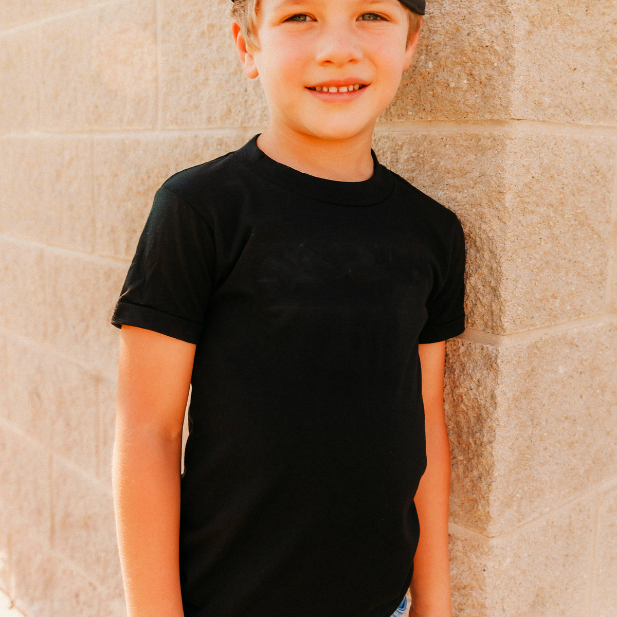 Kid&#39;s Blank Black Tee