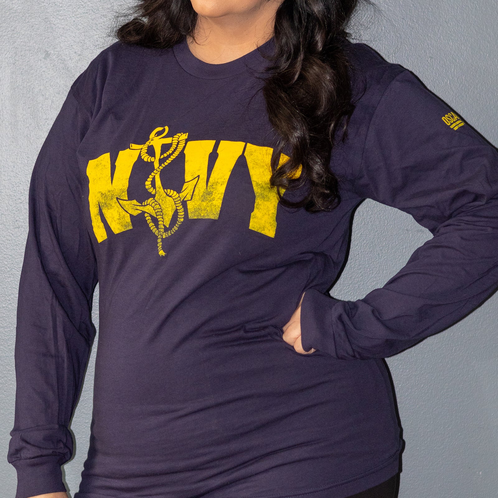 Navy Anchor Long Sleeve