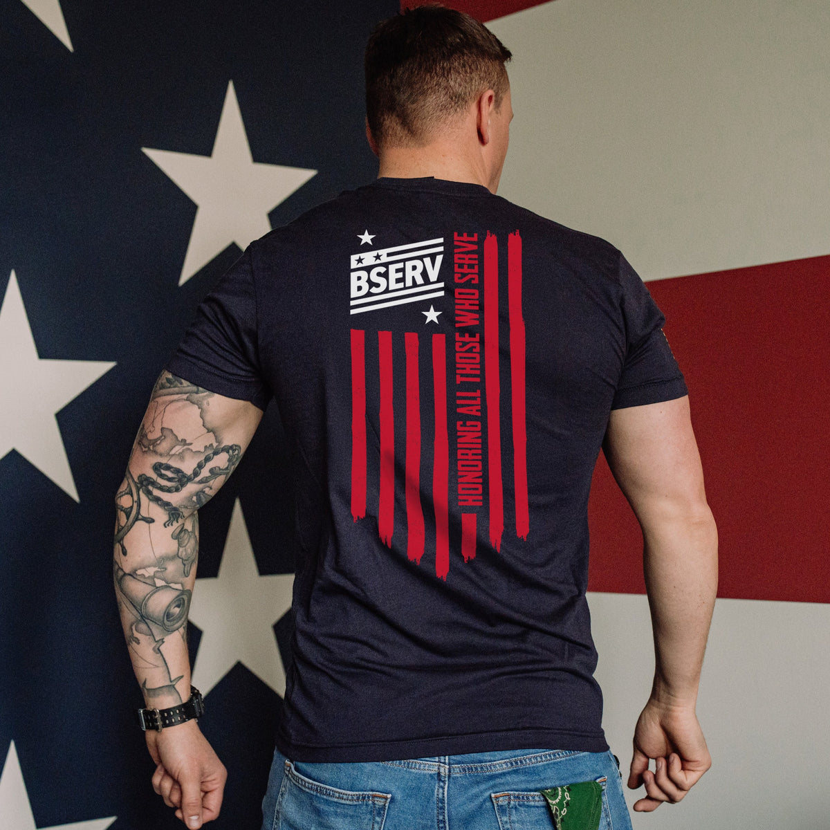 Bechtel Navy Flag Tee