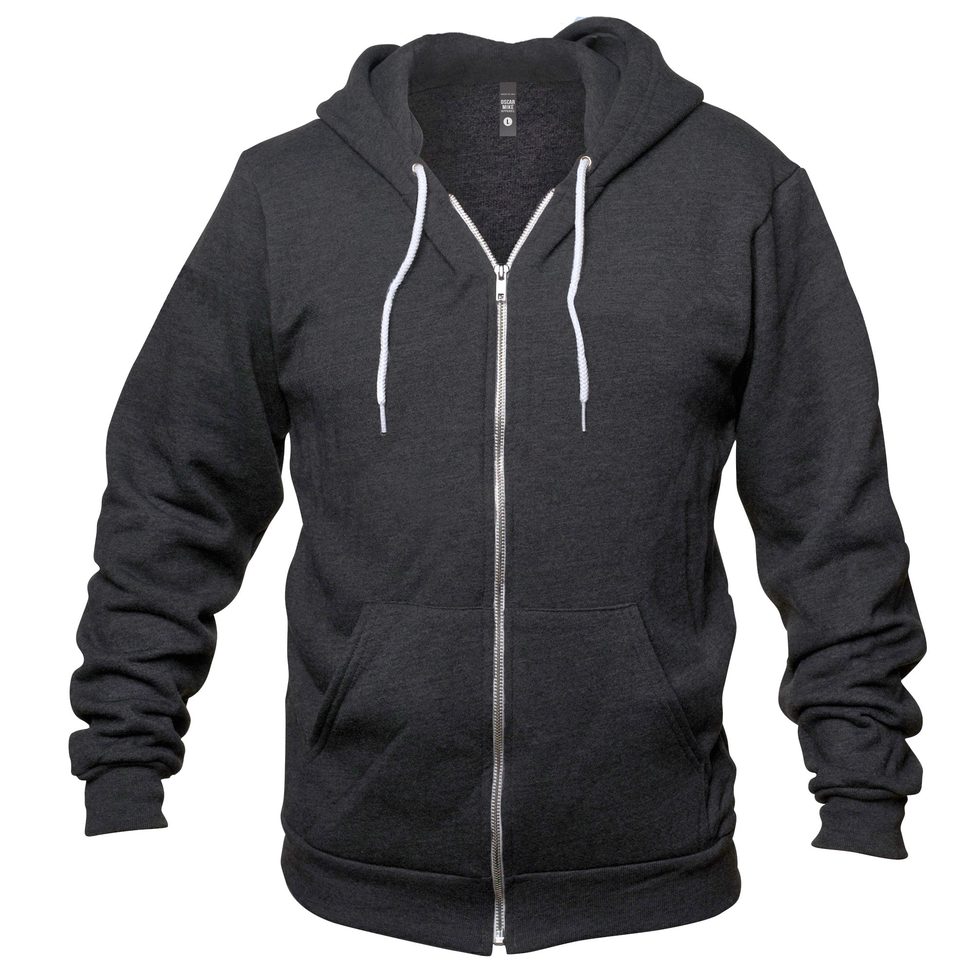 Blank Charcoal Full Zip Hoodie