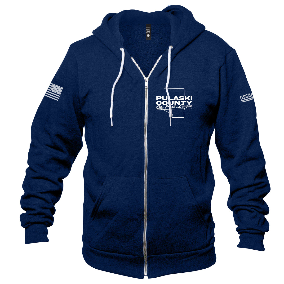 Pulaski County City Pool League Full Zip Hoodie - Oscar Mike Apparel