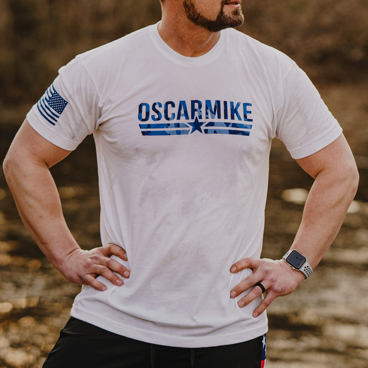 Arctic Camo Logo Tee - Oscar Mike Apparel