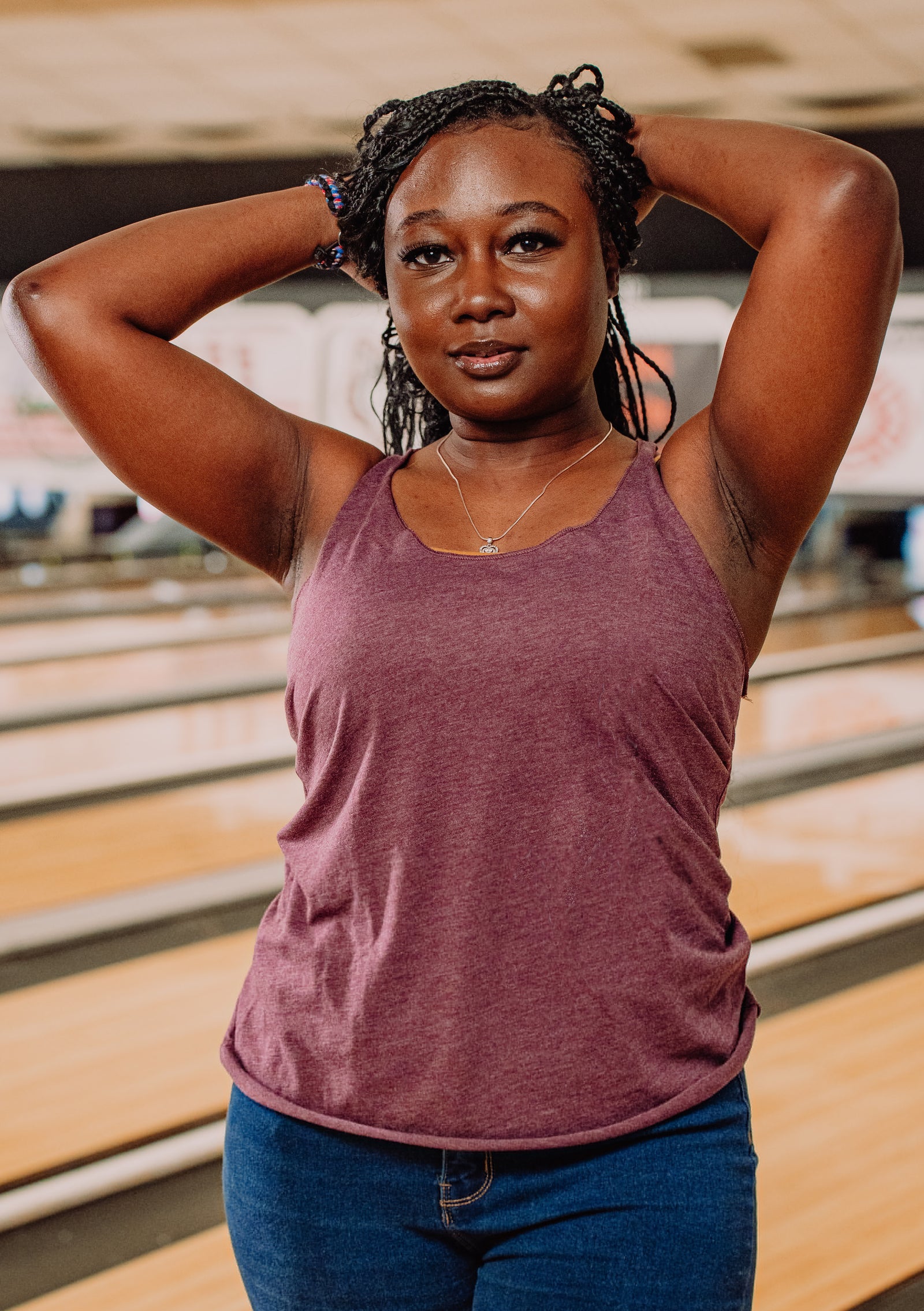 Women's Blank Tank - Heather Sangria