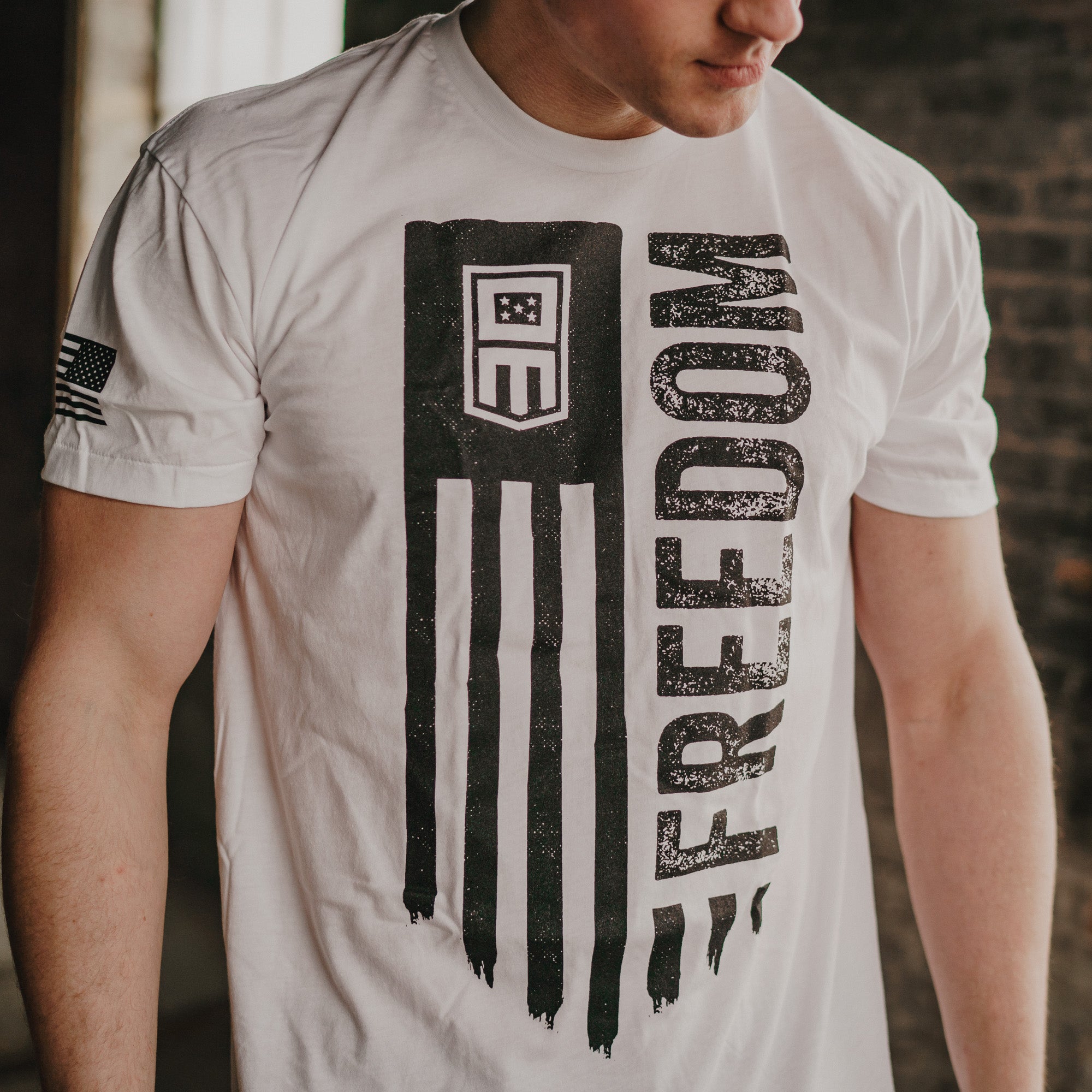 ☆FREEDOM☆ Freedom Arch Logo Semi Overfit T-Shirt Black Whi WarehouseApril-0279.jpg?v=