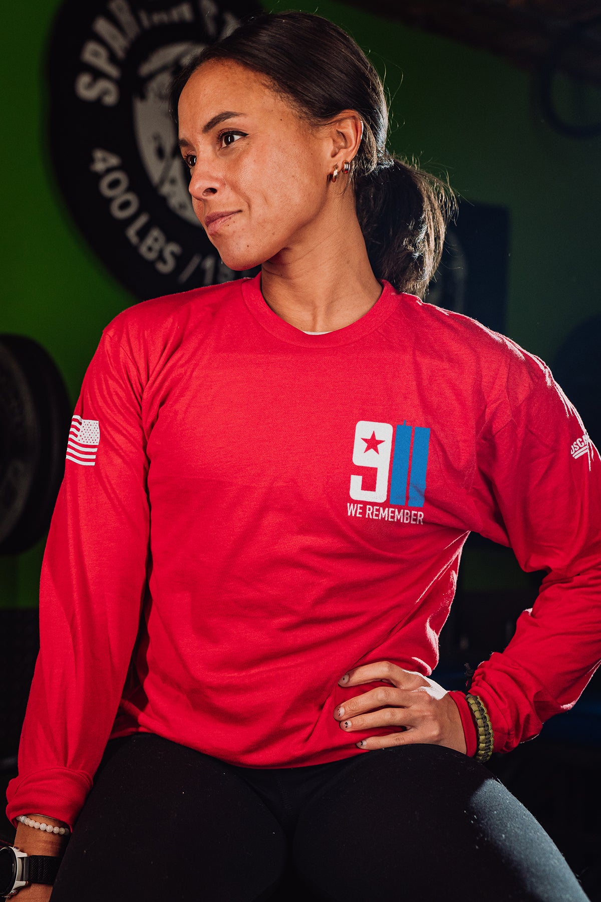 We Remember Long Sleeve - Heather Red