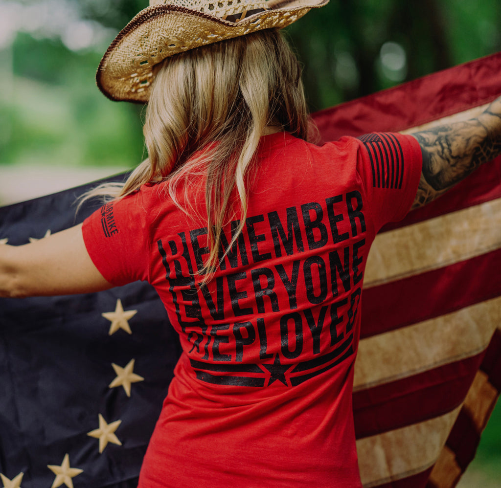 Nine Line Remember Everyone Deployed Womens Shirt Remember