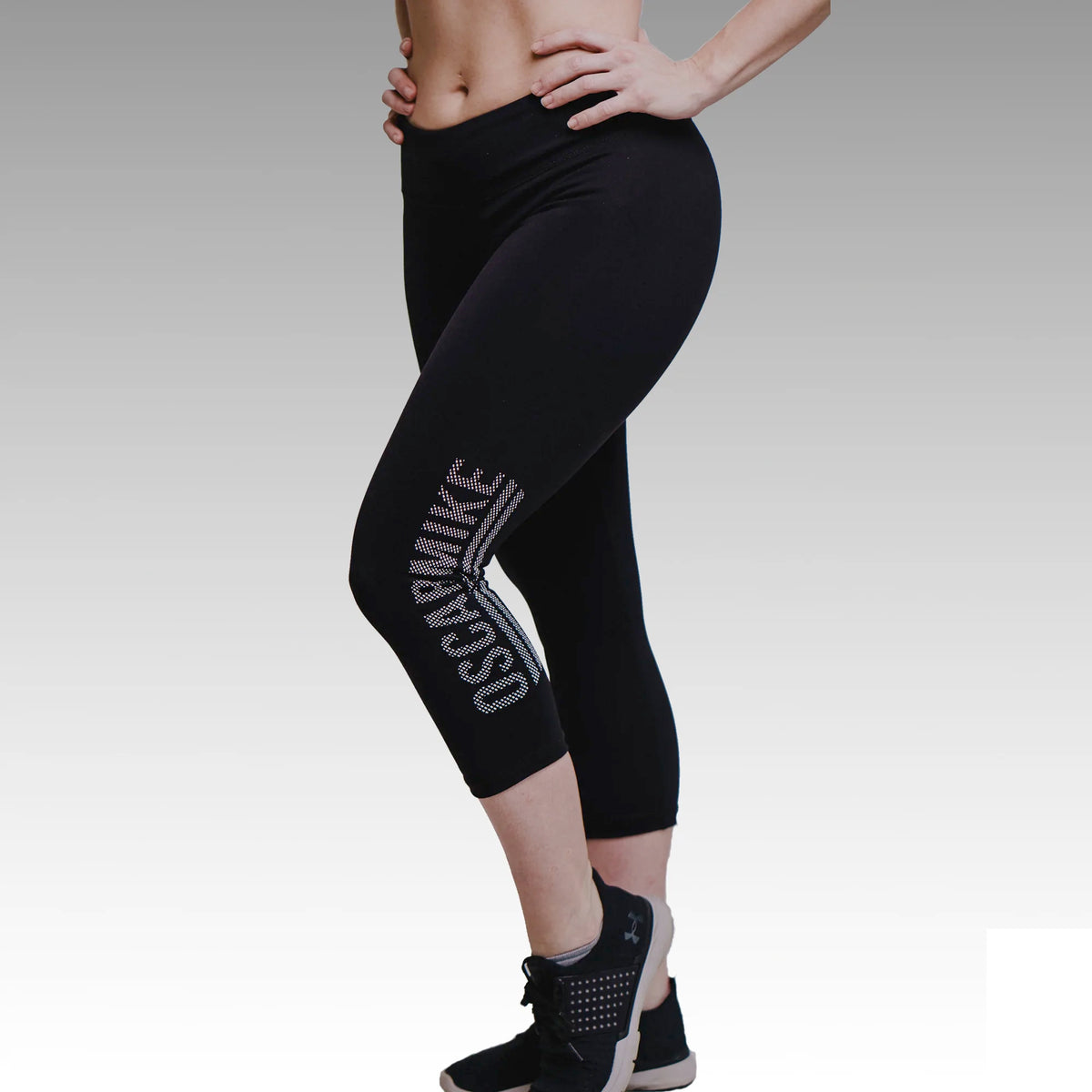 Oscar Mike Yoga Capris (Dotted Swiss Logo)