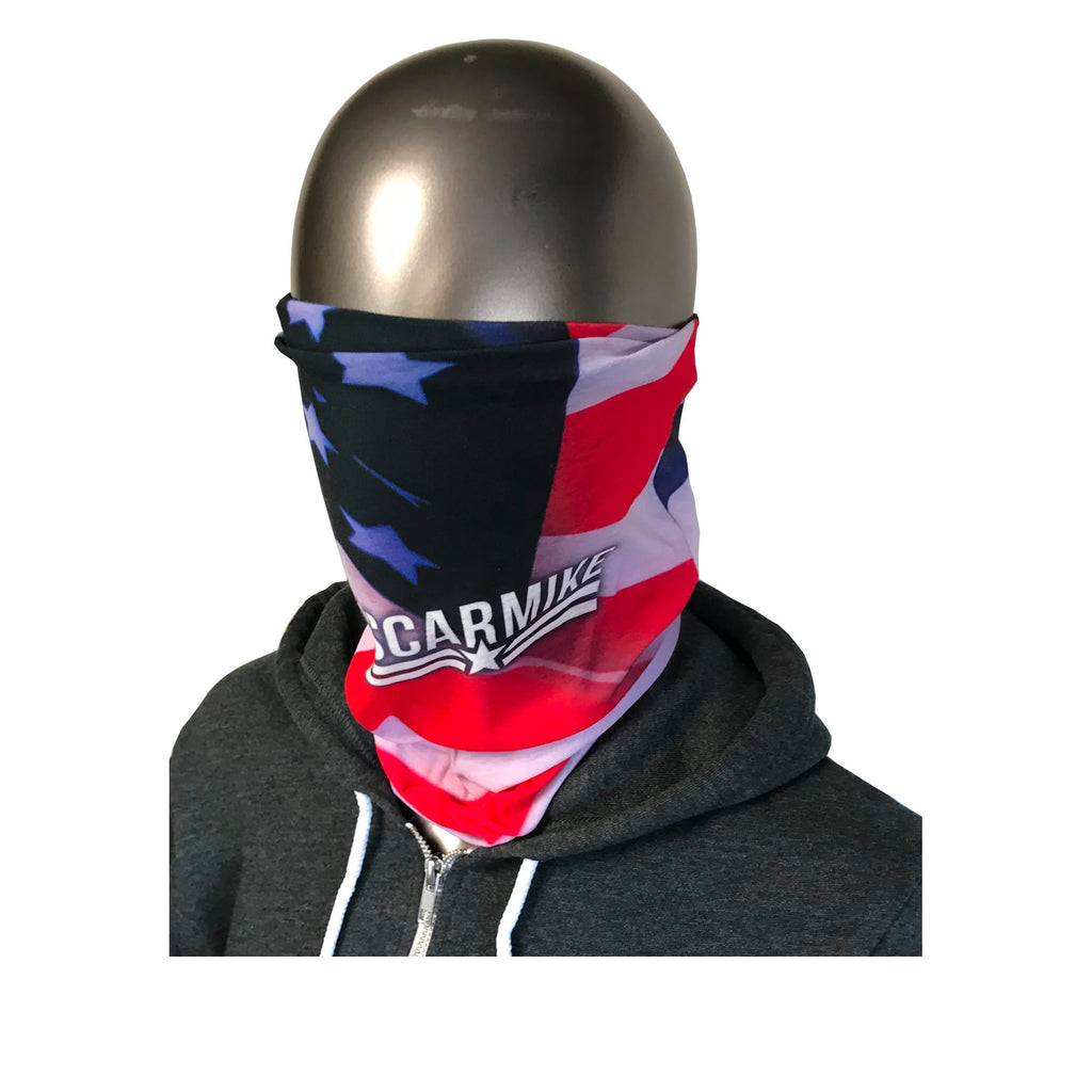 Red White and Blue Neck Gaiter and Face Shield