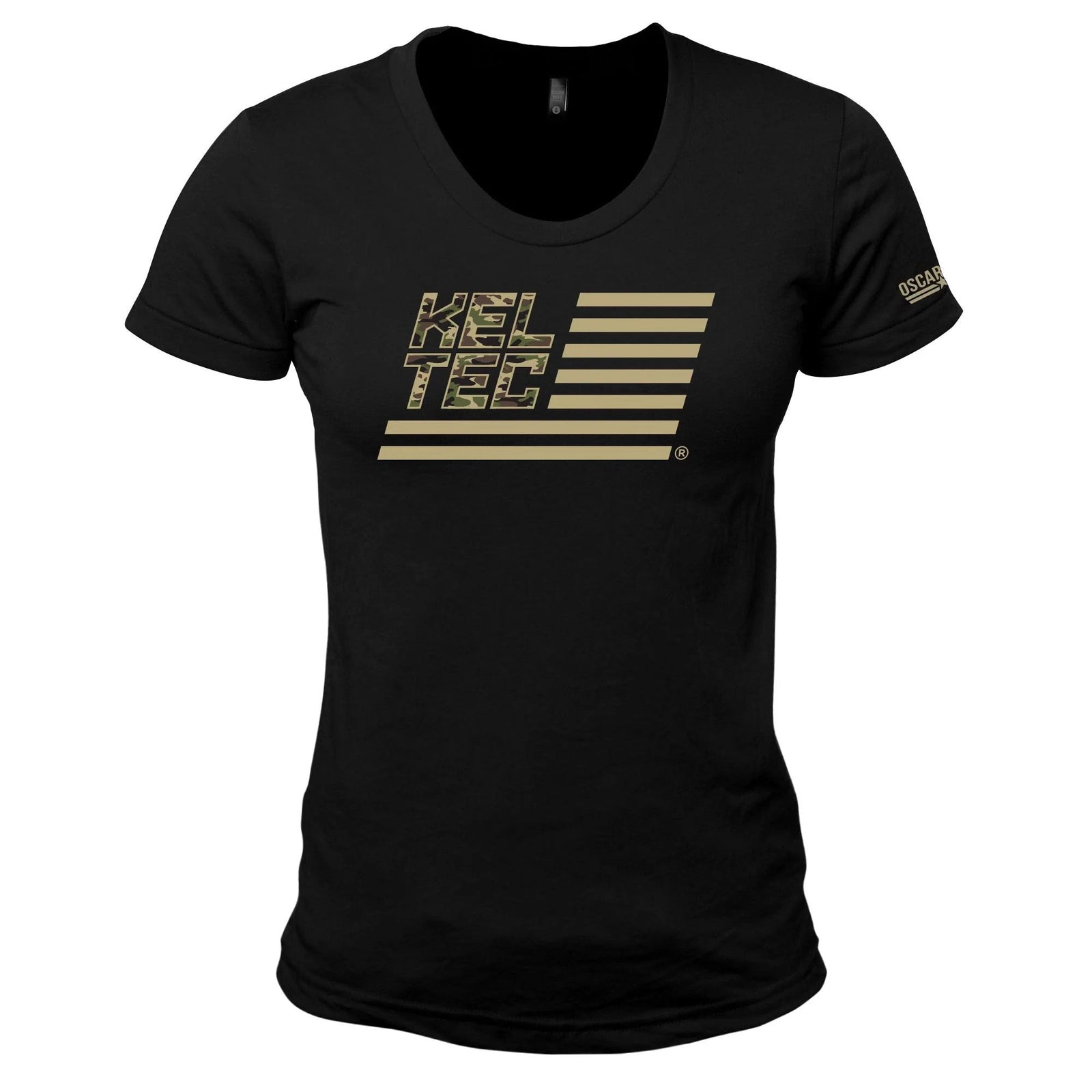 Kel-Tec Women's Black Camo Flag Tee