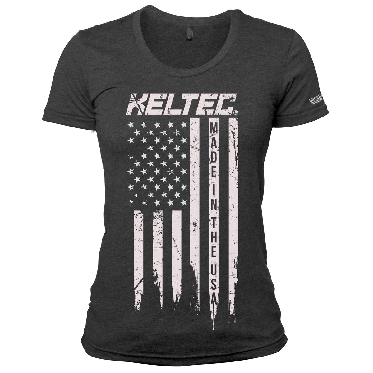 Kel-Tec Women&#39;s Charcoal Vertical Flag Tee